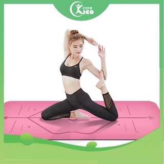 Thảm Tập Yoga Định Tuyến Da PU Cao Cấp Chính Hãng KICO chống trơn trượt, thâm hút mồ hôi nhanh