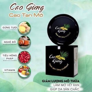 Cao Gừng Tan Mỡ Mẫu Mới 2021