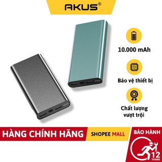Sạc dự phòng 10000 mah Akus V10 VIVU 2 cổng sạc - Hàng chính hãng - Bảo hành 12 tháng - akus