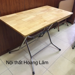 Bàn gấp gọn gỗ cao su tự nhiên ( HOẢ TỐC 1 GIỜ)