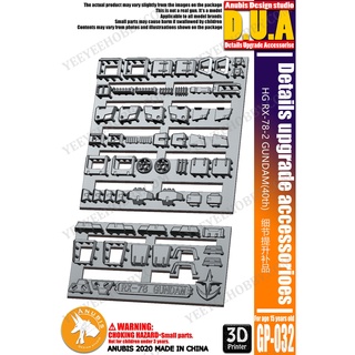 PHỤ KIỆN MOD ANUBIS - CHI TIẾT NHỰA MÔ HÌNH IN 3D CHO HG 1/144 RX-78-2 GUNDAM - GP032