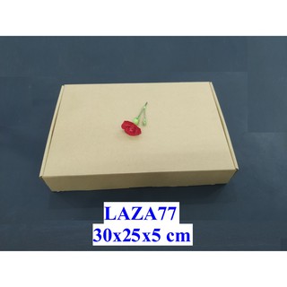 Thùng carton nắp gài size 30x25x5 cm - Bộ 20 hộp carton