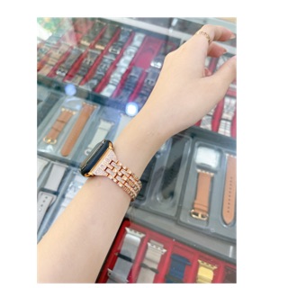 ( video + ảnh thật ) Dây thép đính đá cực chất dành cho applewatch