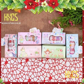 HỘP 5 CUỘN WASHI SIÊU XINH - loại mới có nhũ lắp lánh