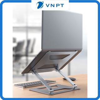 Giá đỡ laptop nhôm tản nhiệt có thể gấp gọn P18  kích thước lớn  từ nhôm cao cấp chắc chắn, điều chỉnh độ cao, độ dốc.