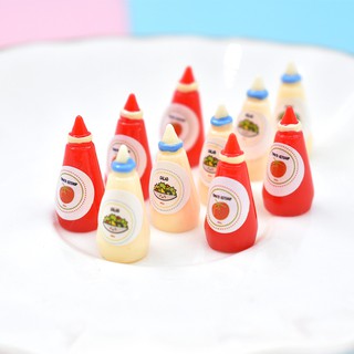 Mô hình chai tương cà sốt salad phụ kiện trang trí đồ chơi nhà búp bê