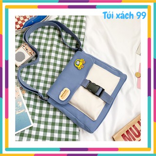 Túi Đeo Chéo Nữ, Túi Vải Oxford Kèm Stiker HA963