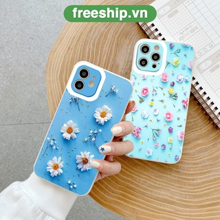 Ốp lưng iphone chống sốc Flower xanh mộng mơ ốp iphone 13promax/11pro/12pro/6/6s/x/xr/xsmax/7/8/se2020