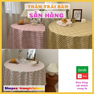 Khăn trải bàn caro, trải bàn ăn, bàn học, bàn làm việc; trang trí bàn phong cách Hàn Quốc, trải picnic (100X150CM)