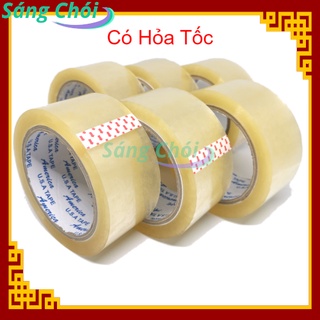 1 Cây (6 Cuộn) Băng Keo Trong OPP Cao Cấp  4.8cm x 100yard Dính Cao Đóng Gói 4F8 48 mm x 100 yard