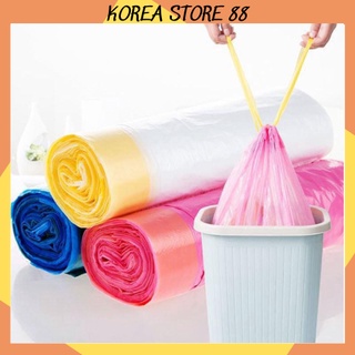 Cuộn túi đựng rác có dây rút tiện lợi. Rẻ - Tiện Lợi - Nhiều Màu 1332 Korea Store 88