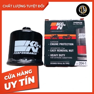 Lọc nhớt K&amp;N 204 cho xe phân khối lớn Moto Yamaha, Honda, Triumph, SH300i/ 350i, Rebel 500