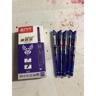 Bút viết mực xoá được ngòi màu xanh hộp 12 cái