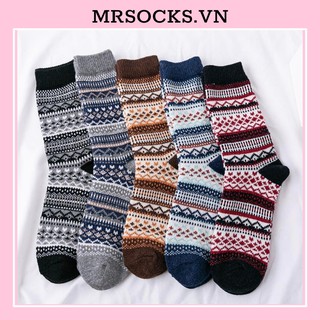 Vớ Tất Thổ Cẩm Cổ Cao Mã 6 [FREESHIP] chất len giữ ấm chân dành cho cả nam và nữ MRSOCKS - VC074