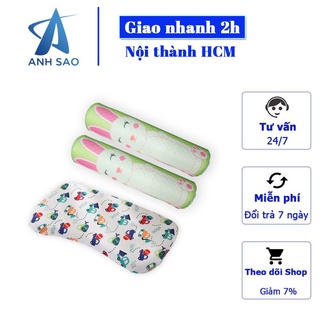 Combo 1 gối nằm chống méo đầu + 2 gối ôm cao su non Ánh Sao dành cho bé sơ sinh 1- 12 tháng tuổi( giao màu ngẫu nhiên)
