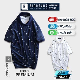 Áo phông trung niên có cổ nam, áo phông nam polo họa tiết PEGASUS RSP054 ngắn tay, đẹp, cao cấp, form rộng, chất lượng