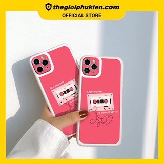 Ốp iphone - Ốp lưng iphone cạnh vuông viền camera băng cassette dành cho ip 6 đến 14promax - ng107