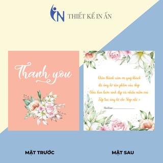 THẺ CẢM ƠN  TRI ÂN KHÁCH HÀNG -  nâng cao thương hiệu sản phẩm - Giấy bìa cứng cán màng sang trọng 100 cái - MẪU 29
