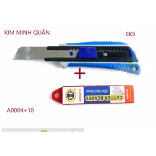 Dao Rọc Giấy Kèm Theo Hộp 10 Lưỡi A0004+10 CMart