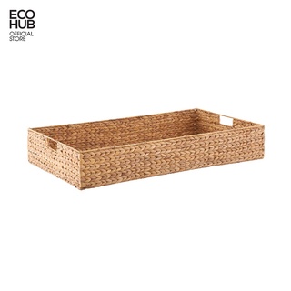 Khay cà phê, khay đựng đồ bằng lục bình có tay cầm