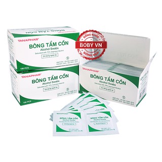 Bông tẩm cồn sát trùng Tanaphar - Bông cồn khô khử khuẩn
