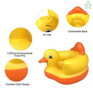 Ghế Hơi Tập Ngồi Cho Bé Hình Vịt Vàng Dễ Thương Cho Bé Từ 6 Tháng