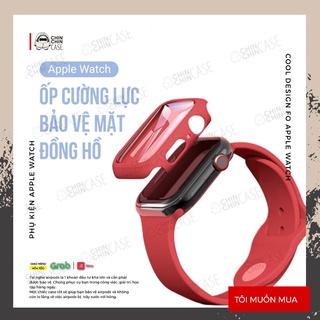 Ốp Bảo Vệ Apple Watch Bằng Nhựa Kèm Kính Cường Lực Cho Series 6/5/4/3/2/1/SE Size 38/40/42/44mmm - Chinchin Case