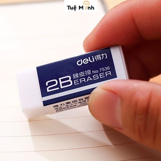 [Mã LIFEB04ALL giảm 10% tối đa 15K đơn 0Đ] Gôm tẩy chì 2B Deli 7536 tẩy vẽ mỹ thuật, làm bài viết K24