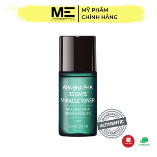 (date 2023) Toner Giảm Mụn Some By Mi AHA-BHA-PHA 30 Days Miracle Toner 6ml