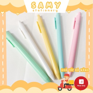 BÚT GEL ĐEN DẠNG BẤM MACARON MÀU PASTEL TRANG TRÍ SỔ TAY BULLET JOURNAL TAKE NOTE