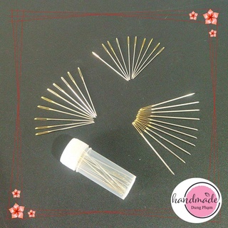 Set 4 kim cao cấp đuôi vàng, kim thêu tranh chữ thập siêu tốc, lỗ kim xỏ chỉ 3_4 sợi