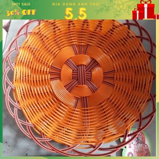 [Rẻ vô địch] Rế nhựa đan giả mây lót nồi, đựng rau củ, trái cây - Rế nhựa đan tiện dụng