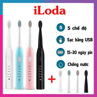 Bàn chải điện tự động đánh răng 5 chế độ hàng nội địa Trung