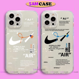 Ốp lưng iPhone Nike chống sốc cạnh viền vuông Silicon trong suốt cho iphone 6/6s/7/8/X/XS/11/12/13/14 Pro Plus Max