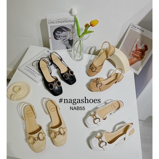 GIÀY BÚP BÊ MŨI VUÔNG KHÓA D 1CM NAB55