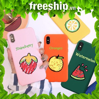 Ốp iphone - Ốp lưng trái cây 4 mẫu trơn 5/5s/6/6s/6plus/6splus/7/8/7plus/8plus/x/xs/xs max/11/11pro max