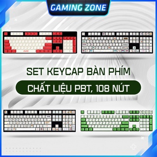 Keycap bàn phím cơ Matcha/Memphis/Cocacola nhựa PBT 108 phím siêu đẹp
