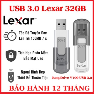 USB 32Gb Lexar Jumdrive S57 / V100 USB 3.0 Cao Cấp -Kiểu Dáng Sang Trọng-Bảo Hành 12 Tháng
