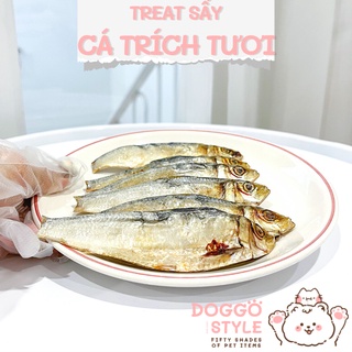 Treat Bánh Thưởng Cho Chó Mèo Cá Trích Tươi Sấy Khô DOGGOSTYLE Homemade Cung Cấp Protein Omega 3 Giúp Mượt Lông