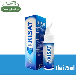 Nước Biển Sâu Xịt Thông Mũi Xisat 75ml (Xanh) - Dung Dịch Xịt Rửa Mũi Hiệu Quả Cho Người Lớn