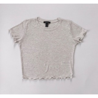 Áo croptop màu cám gạo vnxk
