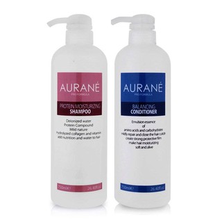 Cặp Gội Xả Phục Hồi AURANE PROTEIN MOISTURIZING AURANE SIÊU MƯỢT 750ml - Cung Cấp Dinh Dưỡng Và Phục Hồi Tóc