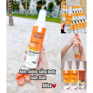 Xịt chống nắng body La roche-Posay Anthelios Spray Invisible SPF50+ - 200ml- ALISA