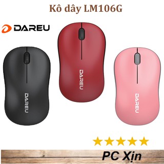 Chuột không dây DAREU LM106G Black / Pink / red / White