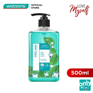 Gel Rửa Tay Watsons Love My Skin Cool Mint Scented Gel Hand Soap Chiết Xuất Bạc Hà 500ml