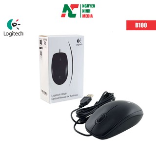 Chuột máy tính Logitech B100 Đen - Hàng Chính Hãng