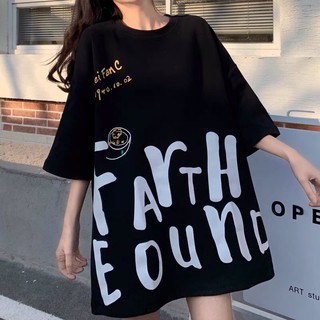 ÁO THUN CHỮ 2 MÀU (XANH-ĐEN). Áo thun tay lỡ form rộng Unisex 38-65kg Nam Nữ  [VIDEO + ẢNH THẬT]