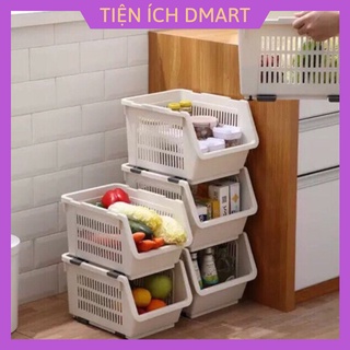 1 kệ gấp gọn đa năng kệ để đồ xếp tầng nhựa Việt Nhật