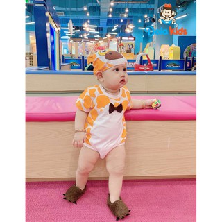 Bodysuit cho bé trai, bé gái sơ sinh 4-15kg hình Hươu - DoLaKids