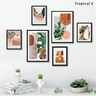 Tranh treo tường Set tranh 06 bức decor nhiệt đới TropX hiện đại phong cách Scandanivian